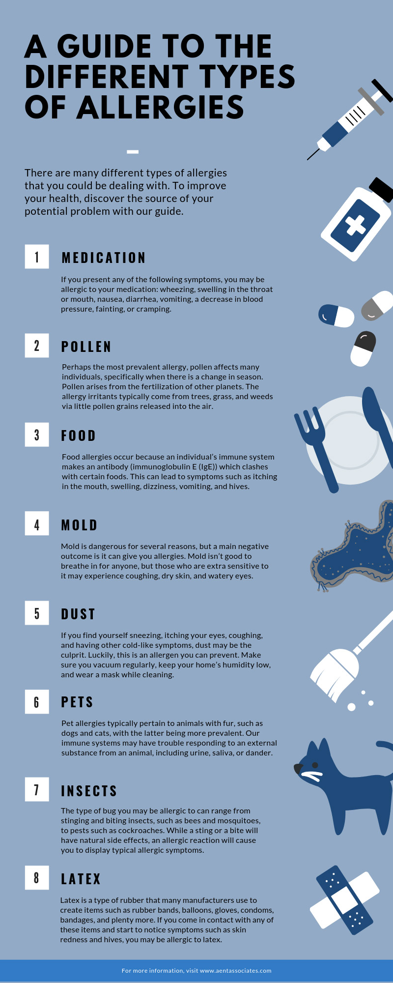 what are the most common types of allergies infographic
