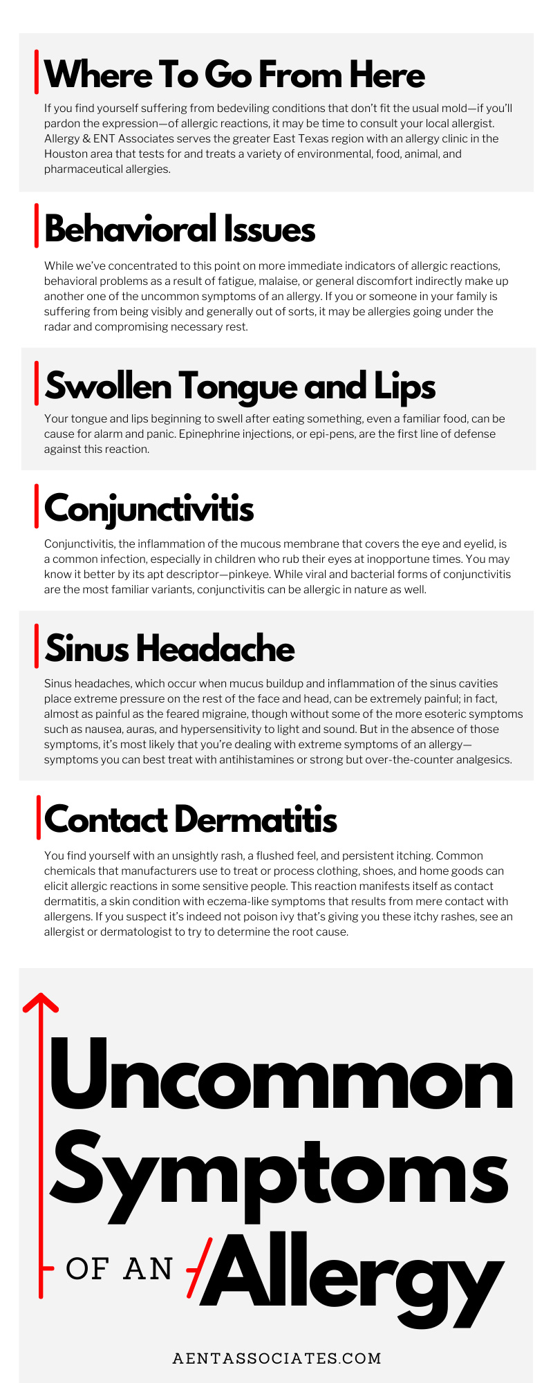 Uncommon Symptoms of an Allergy