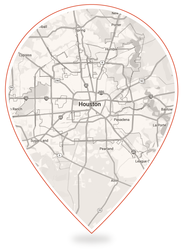 Map Marker of the Greater Houston Area
