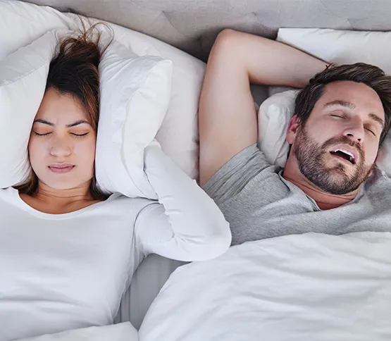 Man snoring, wife suffering