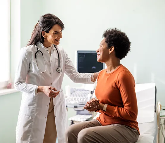 ENT Specialist providing a consultation to patient